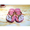 AH-9P068 Zapatillas de verano rosa estampadas Sandalias con faldones