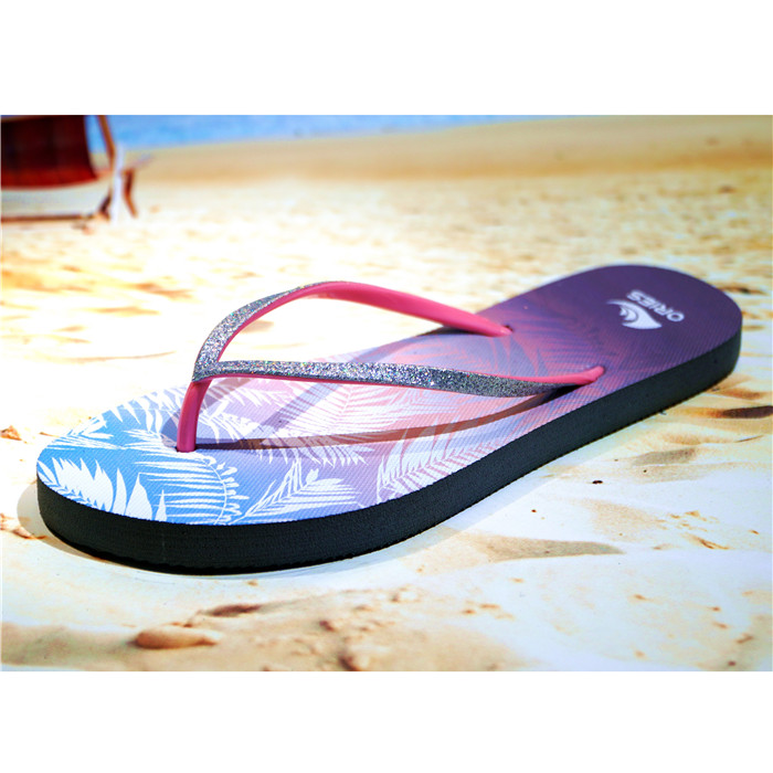 AH-9P066 Impreso playa personalizada colorida Casual Hawaii Verano Zapatillas Flipper Flops Sandalias