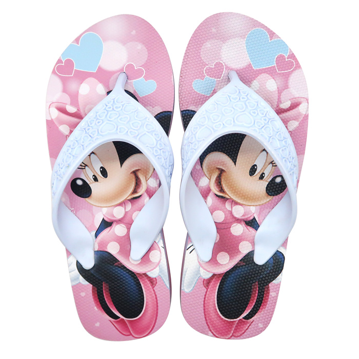 Chanclas anchas de tacón alto de Minnie Mouse para niñas