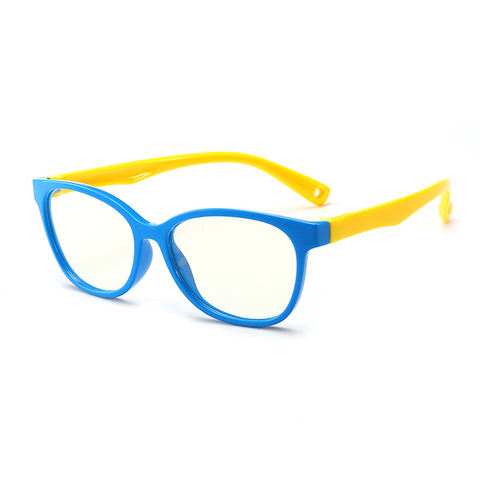 Colorful Unisex's hinge kids anti-blue light glasses, children blue light blocking glasses 