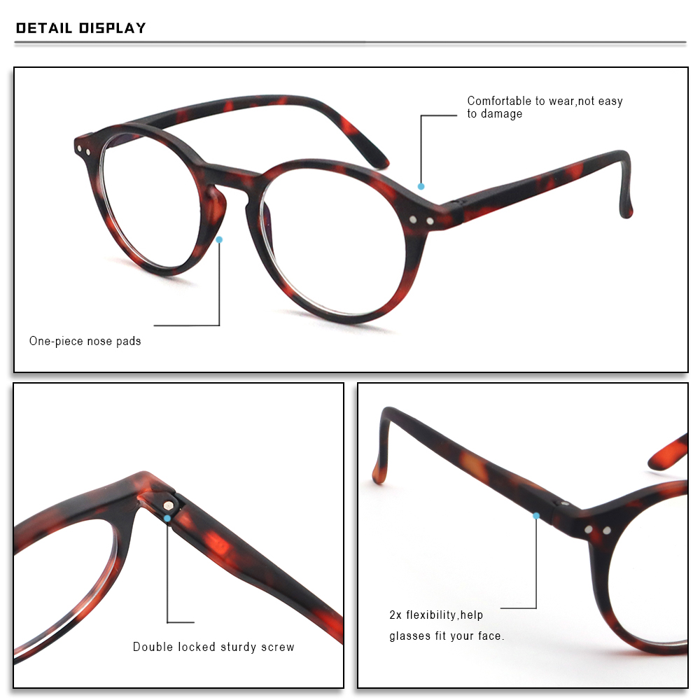 New Design Round Bluelight Glasses Spring Hinge To Blue Light Blocking Glasses Computer Glasses