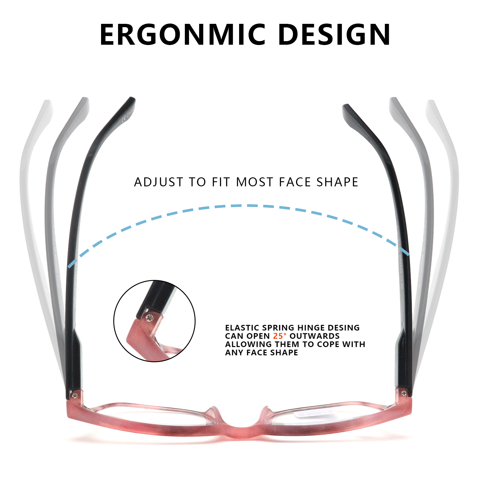 Blue Light Blocking Computer Reading Glasses Fashion Square Readers with Spring Hinge for Women Men Comfortable Eyeglasses BR2020