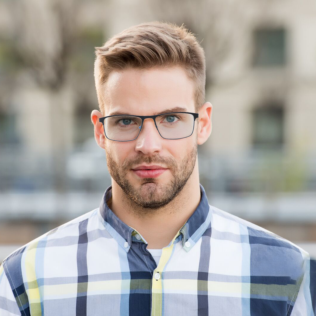 3 Pack Reading Glasses for Men with Blue Light Blocking Stylish Metal Frame Readers