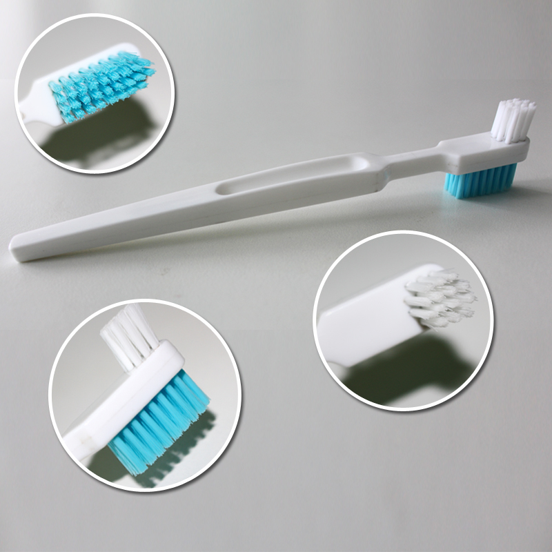 Two kinds of brush size for better denture care
