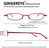  Blue Light Blocking Reading Glasses Compact Slim Pocket Reader for Women Eyeglasses W/ Portable Pen Clip Case