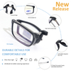 3 Pack Folding Reading Glasses Blue Light Blocking with Mini Portable Clip Case Men Women Small Readers Spring Hinge Pocket Eyeglasses