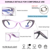 3 Pack Reading Glasses Blue Light Blocking for Women,Designer Cat Eye Frame Ladies Computer Readers with Flexible Spring Hinges