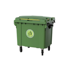 800L高质量的可移动户外塑料垃圾容器 