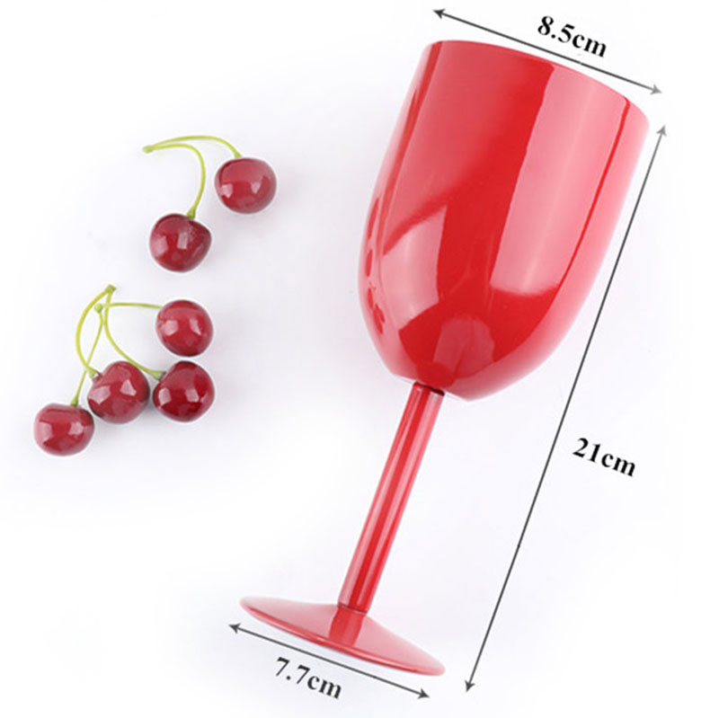 stainless steel wine goblet