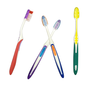 Cepillo de dientes para adultos con mango de 2 colores