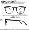 Reading Glasses for Women 2 Pack GINGEREYE Trendy Blue Light Blocking Reader Anti Glare Filter Square Eyeglasses w/Spring Hinge