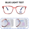 Blue Light Blocking Computer Reading Glasses Fashion Square Readers with Spring Hinge for Women Men Comfortable Eyeglasses BR2020