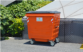 ¿Qué es el contenedor de basura galvanizado con ruedas?