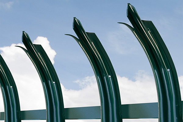 Bent Top Palisade Fence