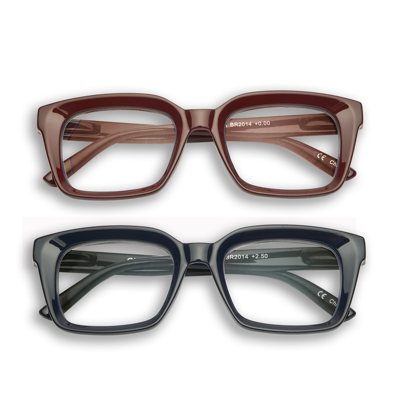 Oversized Reading Glasses for Women Retro Oprah Style Blue Light Blocking Reader Anti Glare Eyeglasses W/Spring Hinge