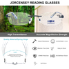 3 Pack Rimless Reading Glasses for Women Blue Light Blocking Readers Classic Computer Eyeglasses Mix