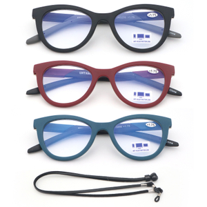 3 Pack Reading Glasses Blue Light Blocking for Women,Designer Cat Eye Frame Ladies Computer Readers with Flexible Spring Hinges