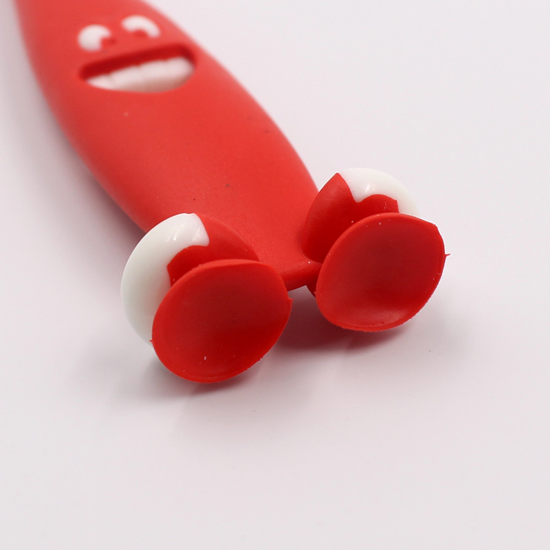 With 2 feets with suction for standing up