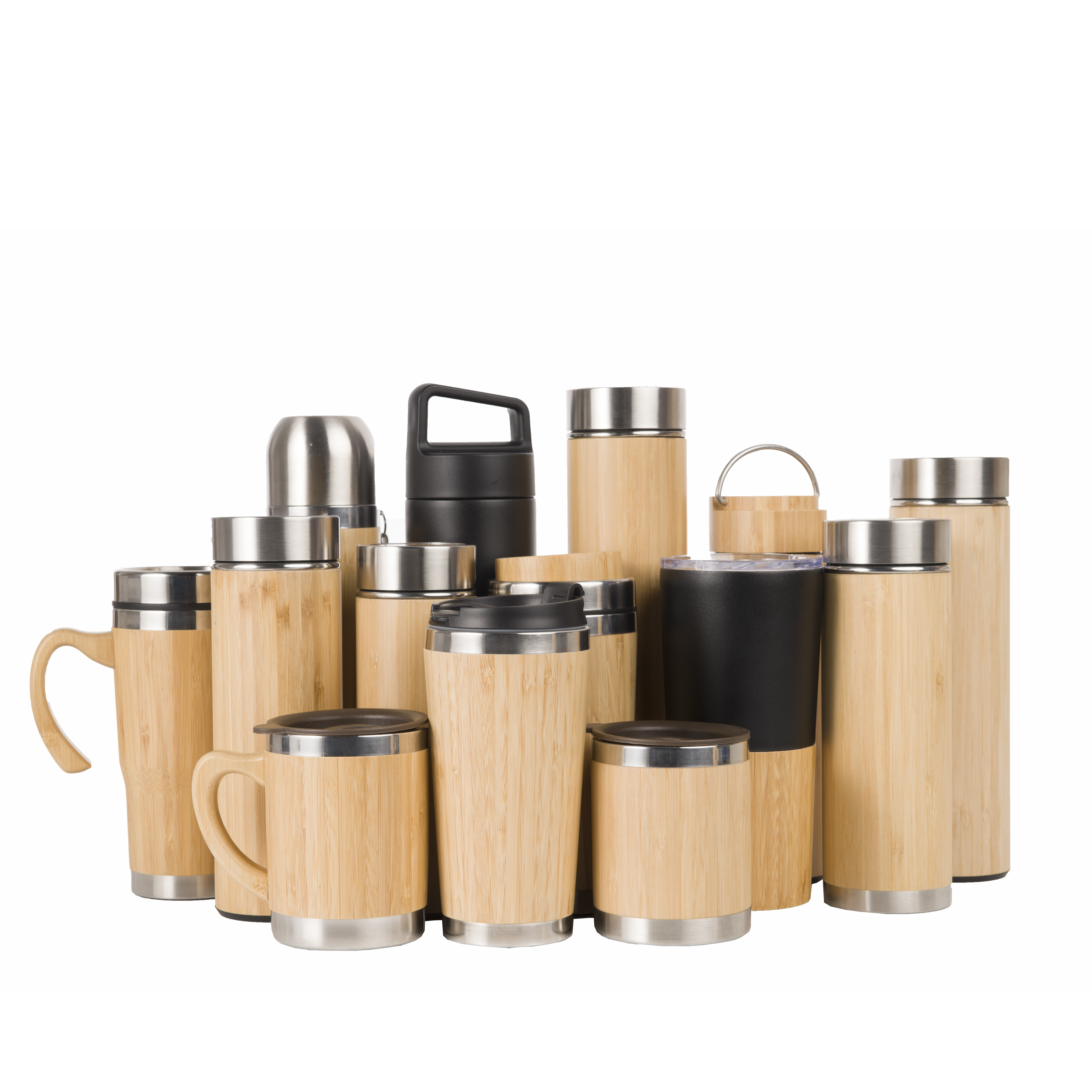 Hot Sale Bamboo Stainless Steel Vacuum Flask Coffee Cup