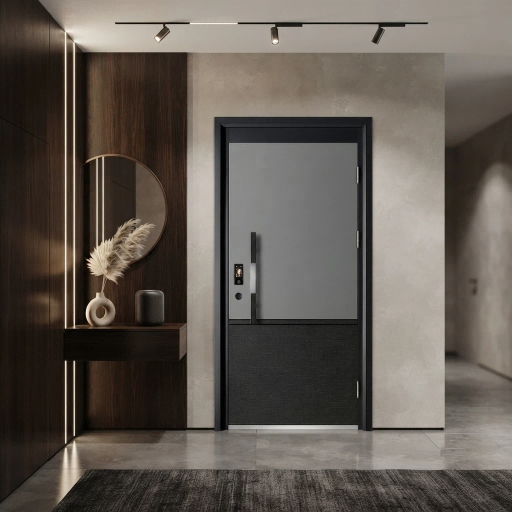Factory Supplier Modern Reinforced Steel Smart Door with AI Powered Security Cameras