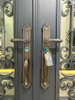 Secure Double Entry Door with Art Glass Design Premium Villa Door for Main Entrance
