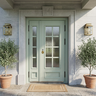Heavy Duty Anti-Theft Steel Entry Main Glass Door for Residential Home