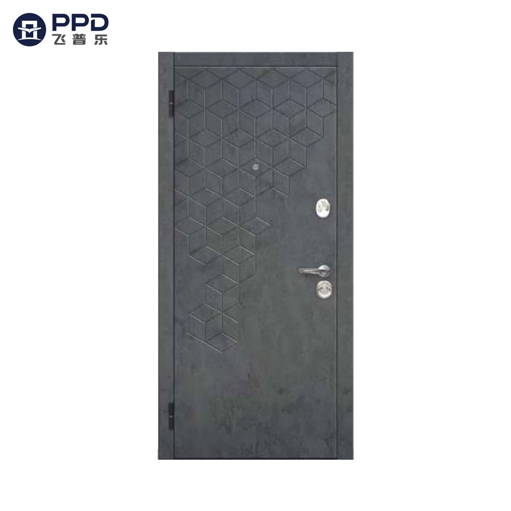 Modern Russian Apartment Project Steel Mdf Door Low Price Uzbekistan Market Security Safety Main Iron Doors