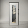 China Fancy Steel Russia Design Security Door Single Entry Front Black Back Wood Steel Doors
