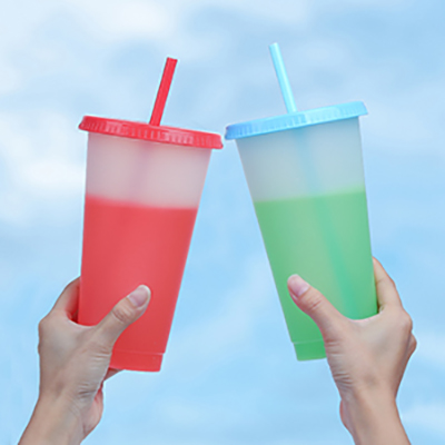 Color Changing Cups Tumblers with Lids Straws