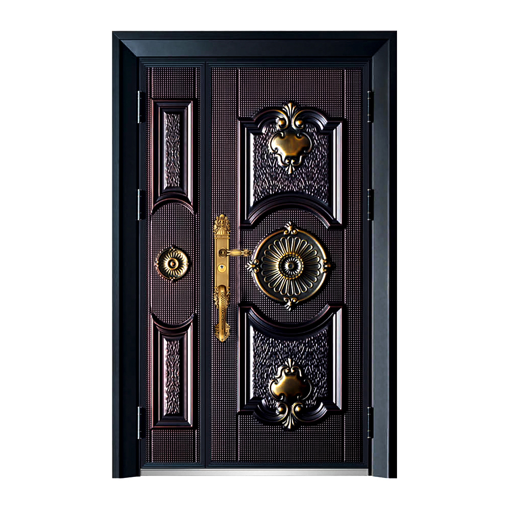  Luxury Modern House Aluminium Cast Steel Door Metal Entry Door