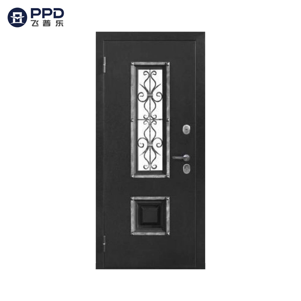 Project Competitive Exterior Security Steel Front Door Double Side Design Russian Design Exterior Steel Entrance Door