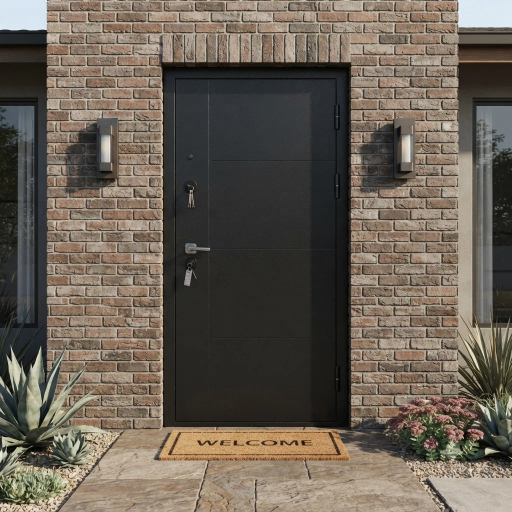China Fancy Steel Russia Design Security Door Single Entry Front Black Back Wood Steel Doors