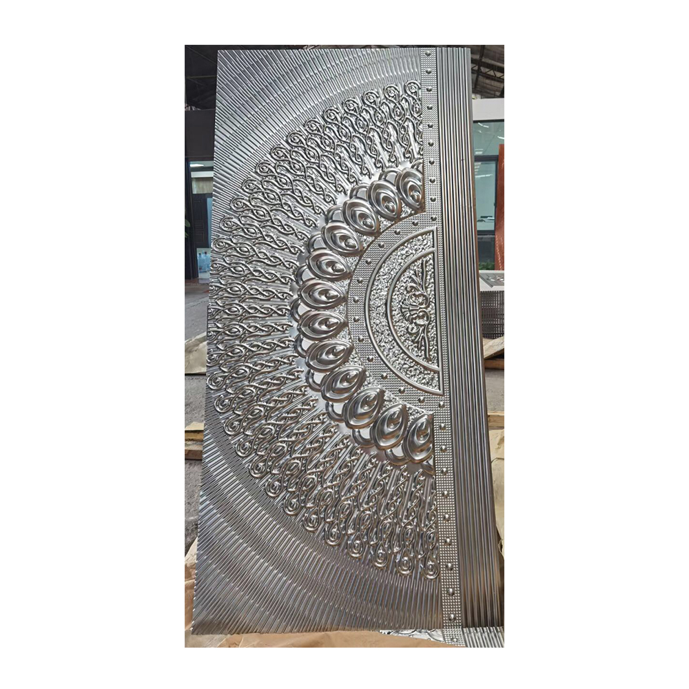 Popular Design Stamp Cold Rolling Metal Steel Door Skin Pattern Mould Galvanized Exterior Steel Door Sheet
