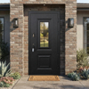 Russia Design Glass Metal Steel Entry Doors Metal+MDF Panel Security Single Door
