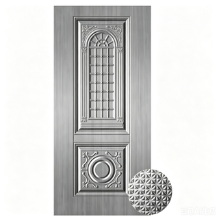 Durable and Stylish Steel Door Skin for Smart Entrance Systems Integrating Modern Design with Heavy-Duty Material Strength for Home Security