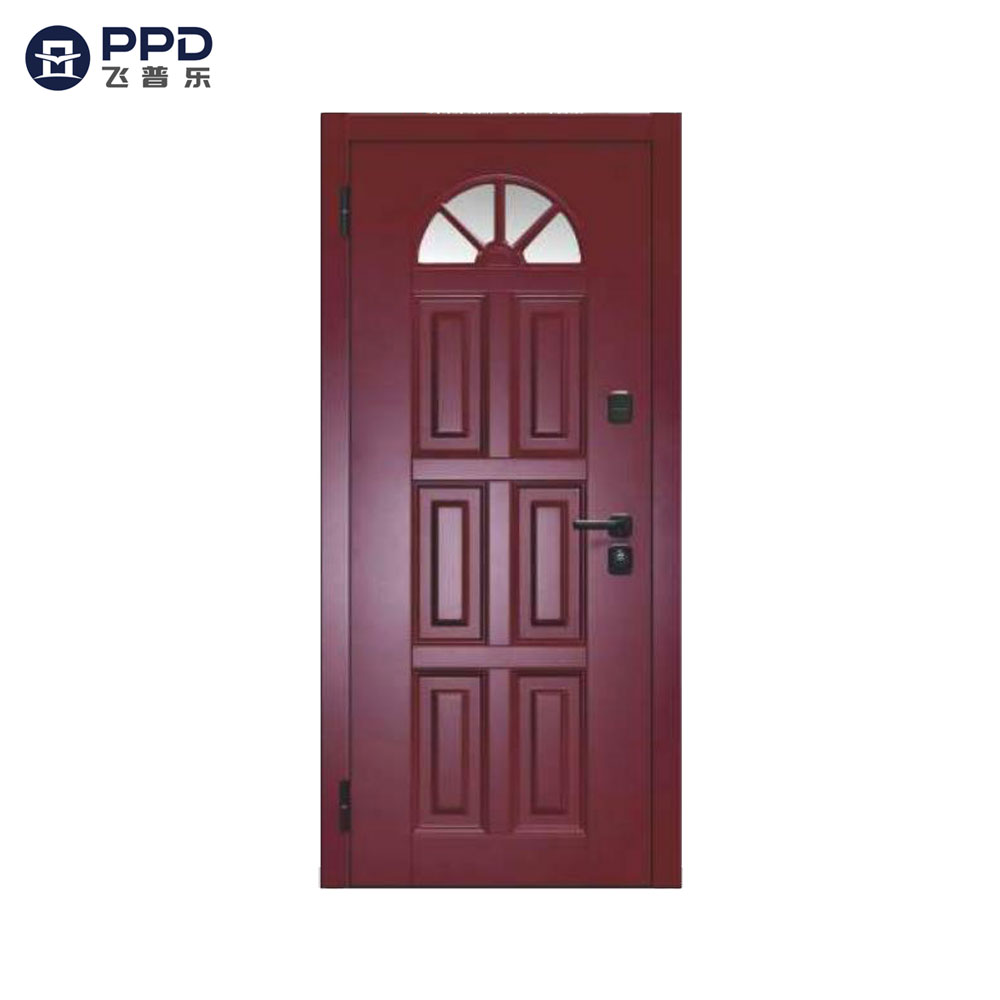 Popular Design Mould Pressing Exterior Security Steel Front Door Russian Style Project Exterior Steel Entrance Door