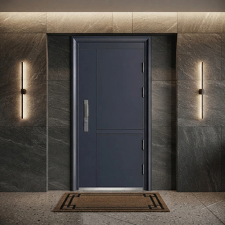 Durable Smart Steel Door for Modern Home Security Entryways Featuring Advanced Fingerprint Lock
