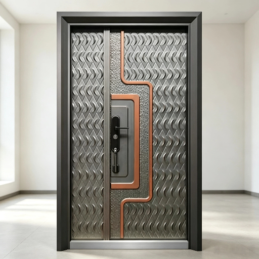 Chinese Supplier Cast Door New Design Copper Imitation Surface for Villa