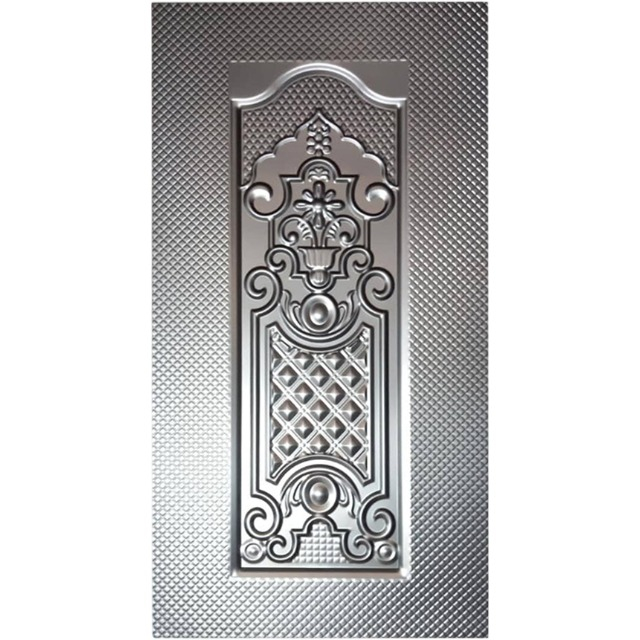 Cold Embossed Premium Powder-Coated Steel Door Skin for Export 