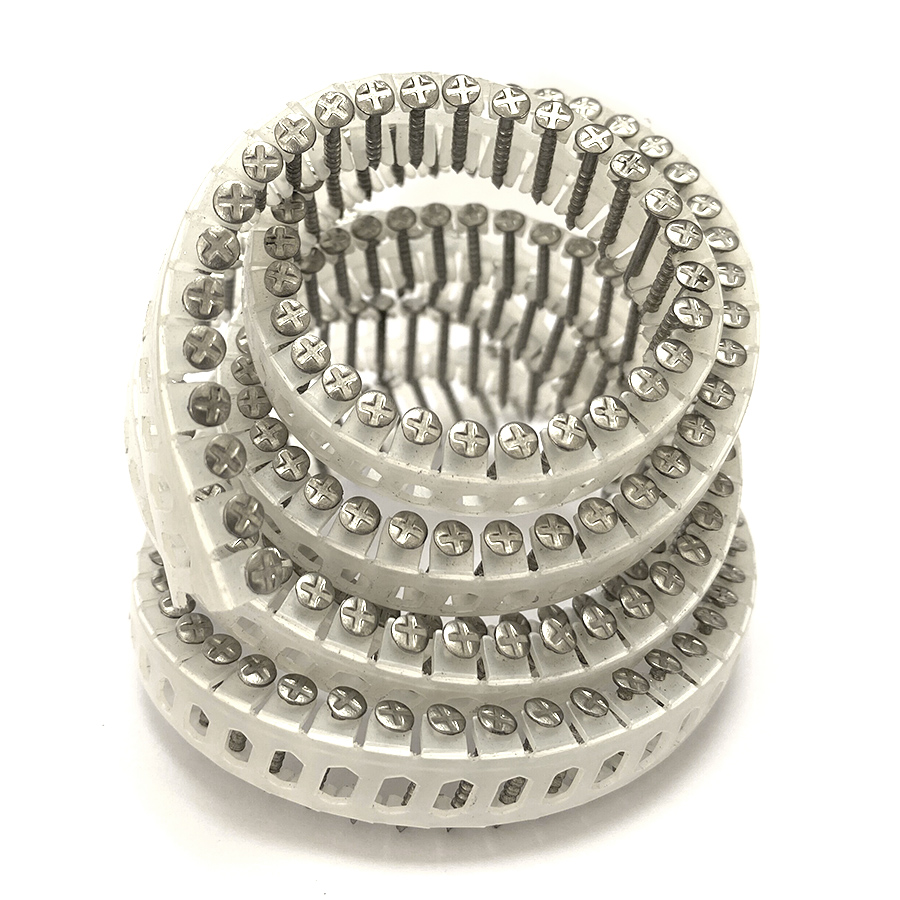 1.83×16mm Clous en bobine à tige annulaire en acier inoxydable à 15° - KYA Fasteners