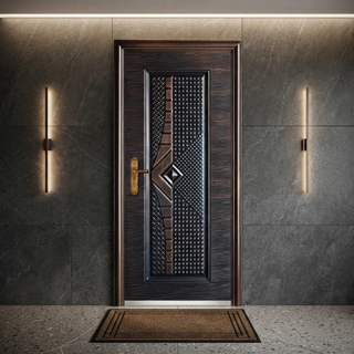 High Quality Steel Security Door with Reinforced Frame Providing Maximum Strength and Durability