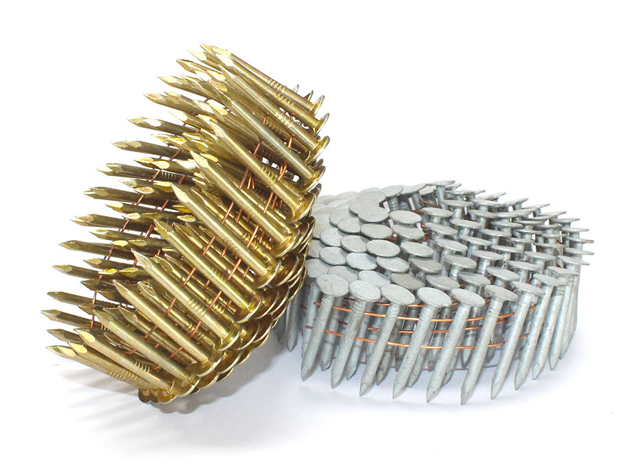 15 Degree Shingle Roofing Nails 1-3/4 In. x 0.120 In. Paku atap sirap 15 derajat 1-3/4 inci x 0,120 inci paku atap koil betis halus galvanis elektro