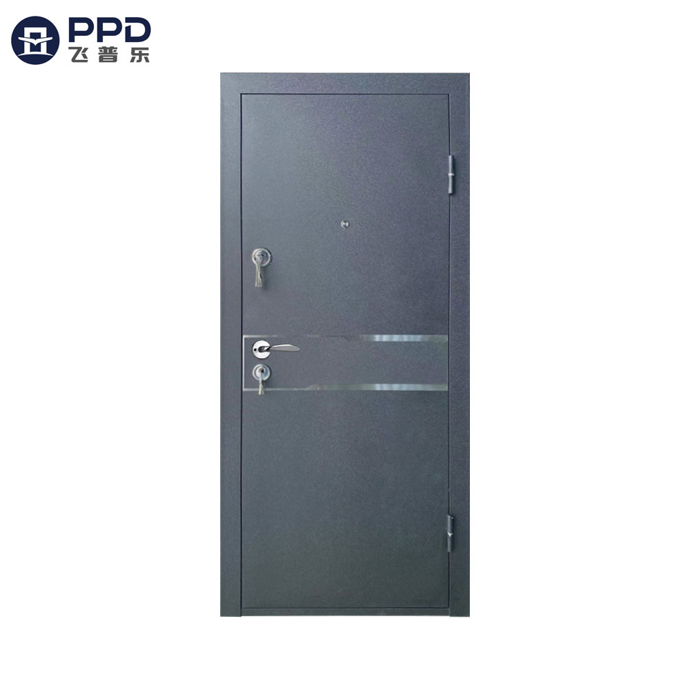 Popular Design Mould Pressing Exterior Security Steel Front Door Russian Style Project Exterior Steel Entrance Door