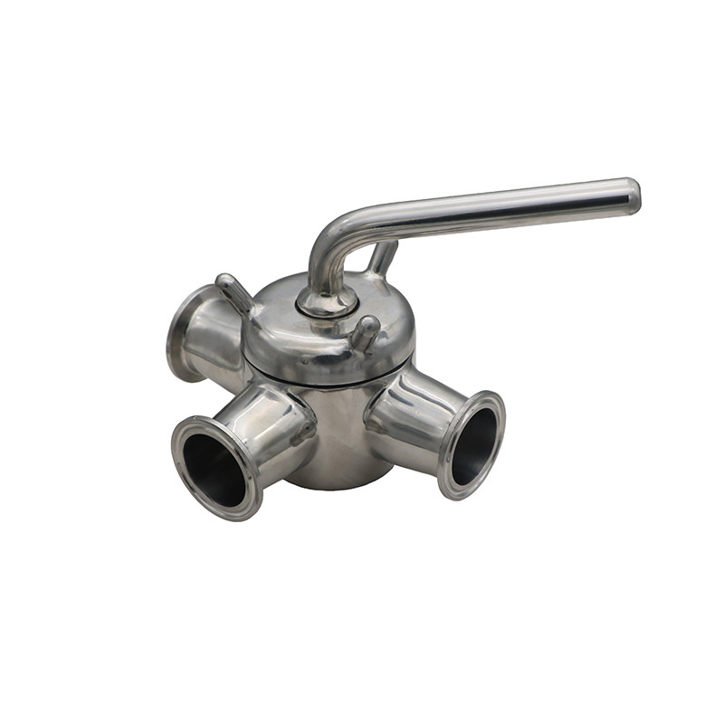 Sanitary Stainless Steel Tri Clamp 3 Way Plug Valve From China