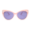 New Fashion Cat Eye Kids Colorful Eyewear UV400 Children Polarized Pink flower Girl Sunglasses