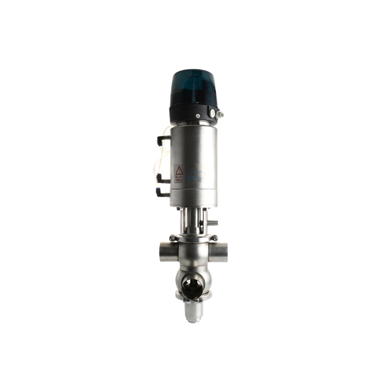 Sanitary Double Seat Mixproof Valve with Control Top