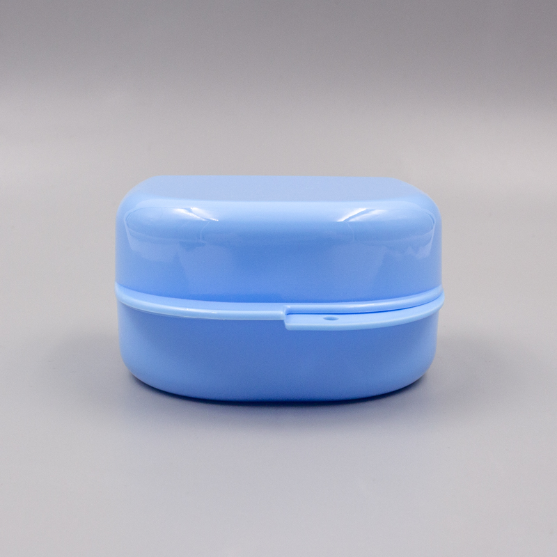 Personalizar la caja de dentadura postiza de almacenamiento de dientes de plástico de grado alimenticio