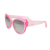 New Fashion Cat Eye Kids Colorful Eyewear UV400 Children Polarized Pink flower Girl Sunglasses