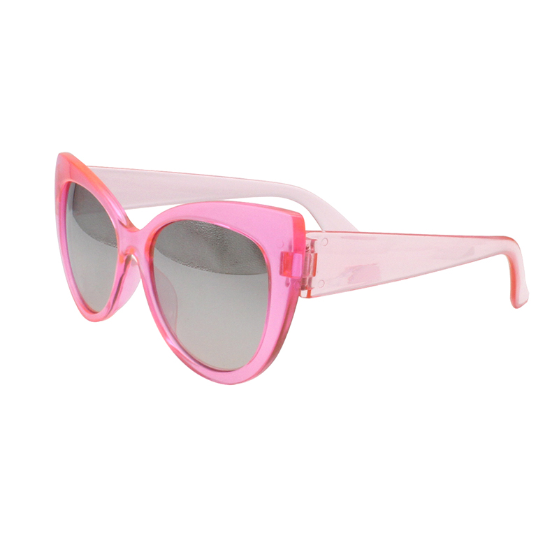 New Fashion Cat Eye Kids Colorful Eyewear UV400 Children Polarized Pink flower Girl Sunglasses