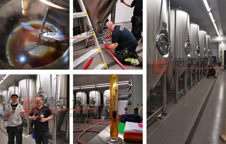Install brewery equipment for customer